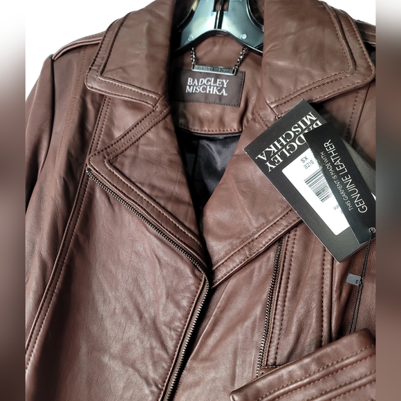 Badgeley Mischka  aviator leather jacket - Picture 3 of 3